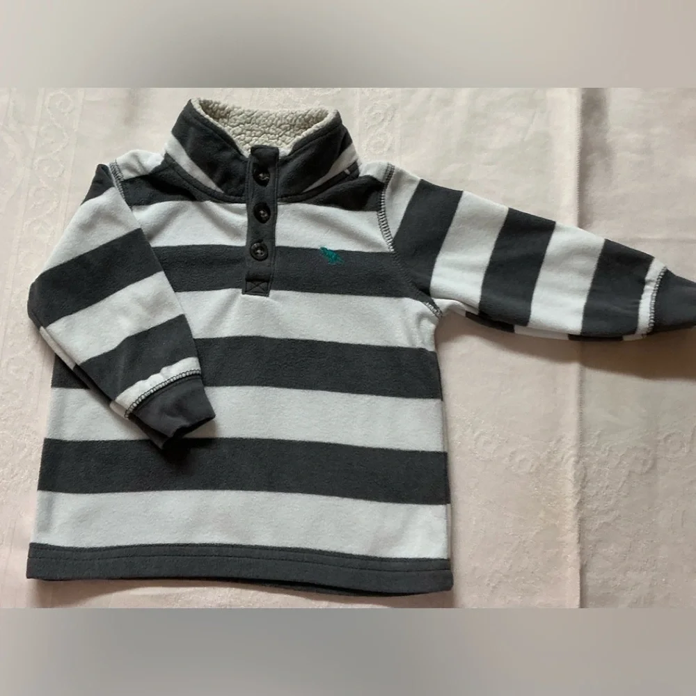Carter's Black and Gray Sweatshirt with Sporty Stripes